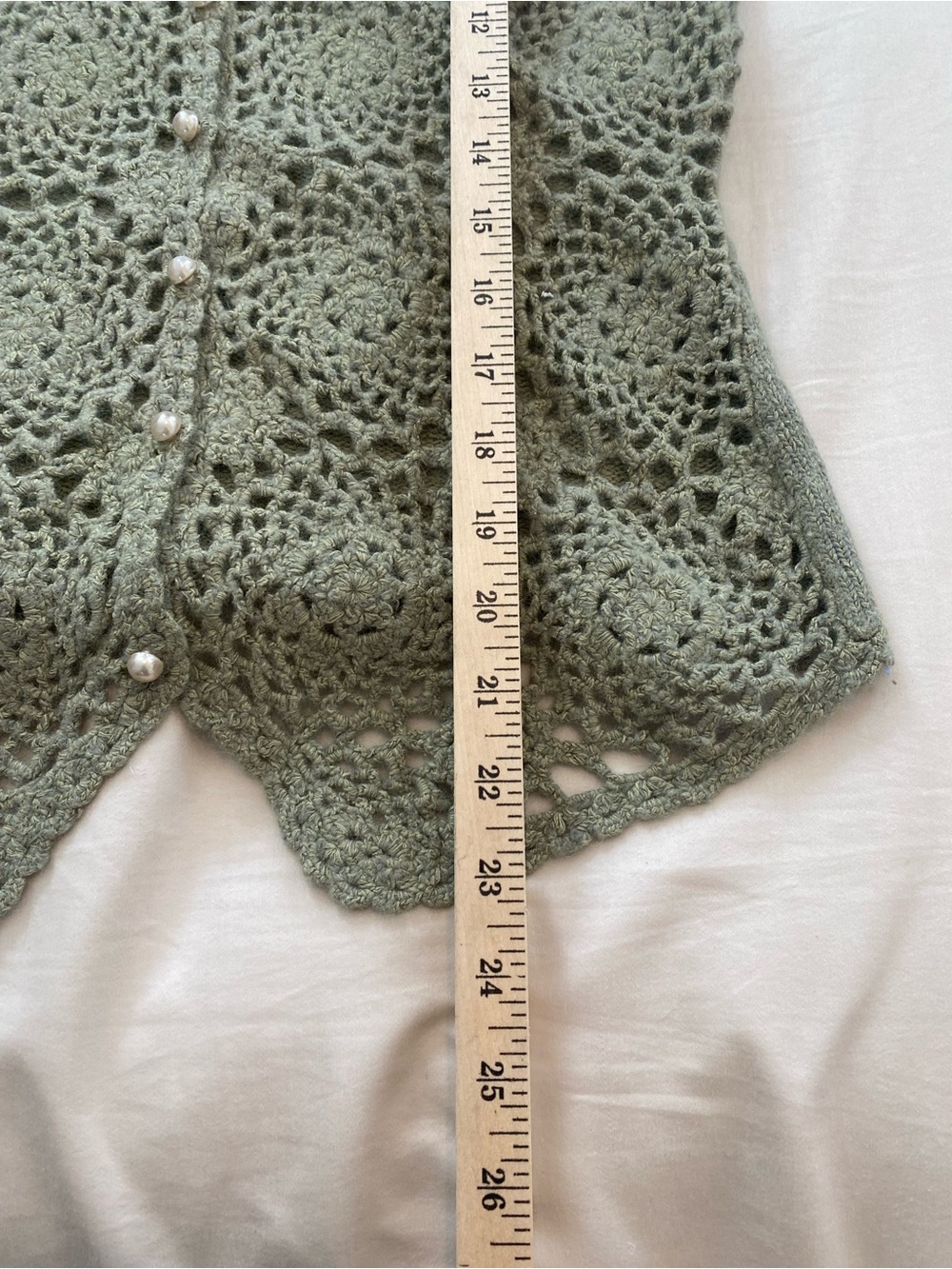 Olive Crochet Button-Front Tank - Picture 4 of 5
